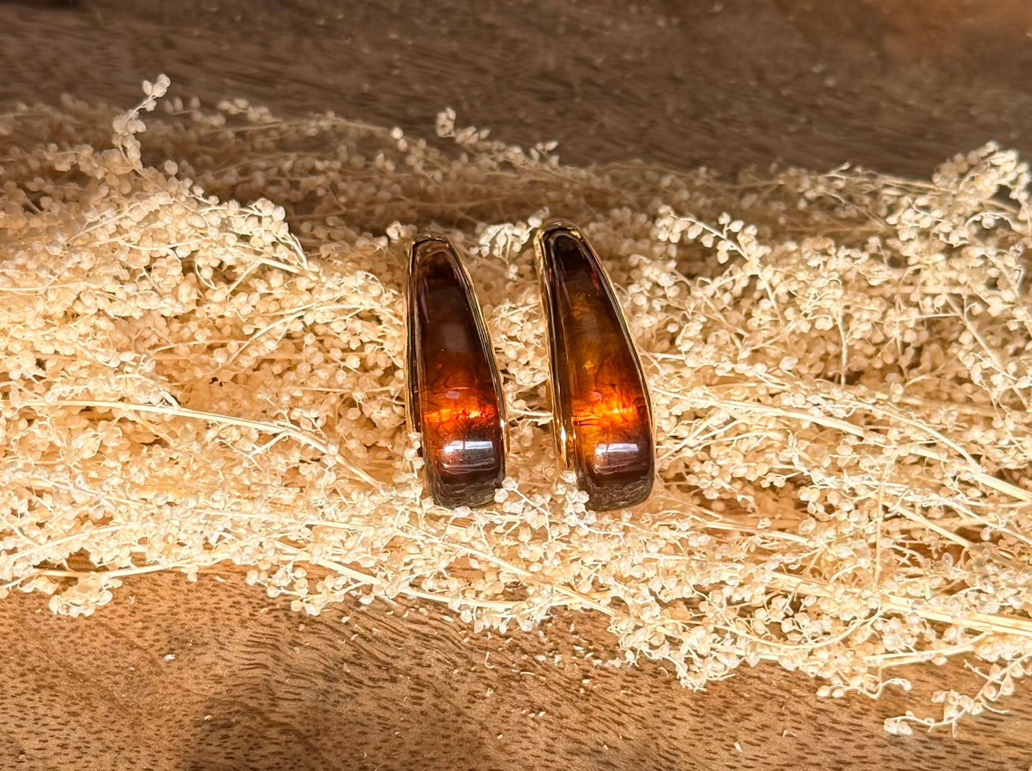 Boucles d'Oreilles Ambre