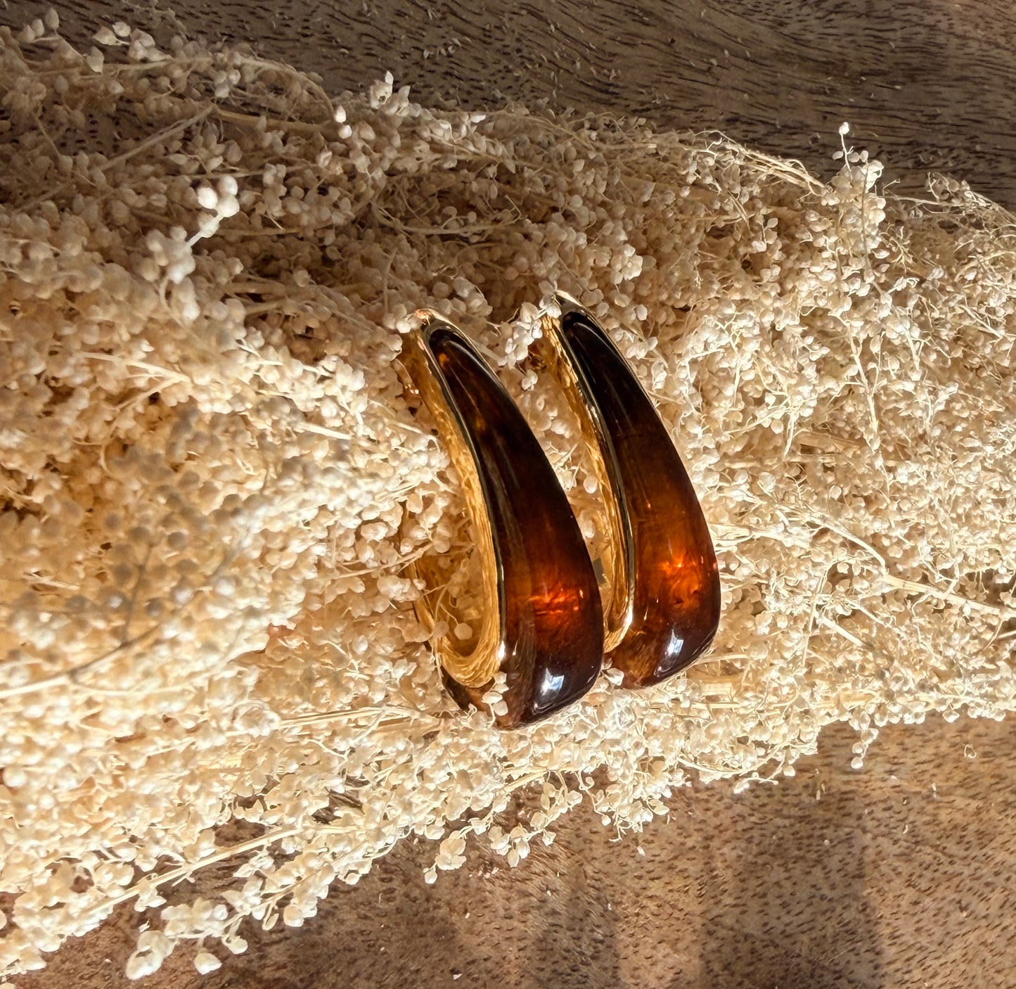 Boucles d'Oreilles Ambre