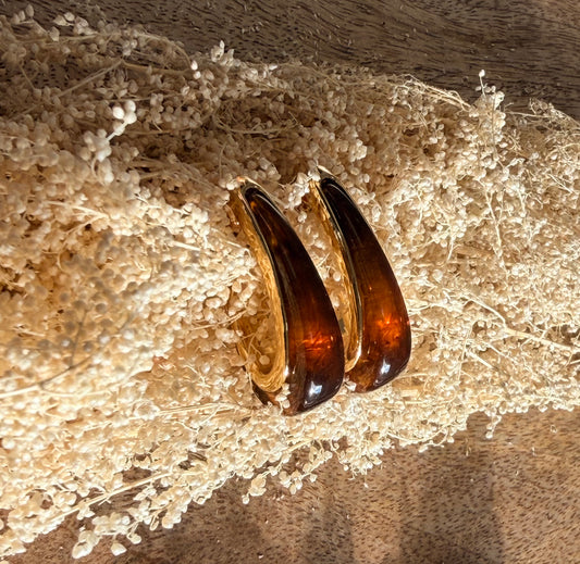Boucles d'Oreilles Ambre
